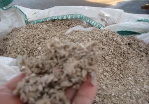 Gips papir materialet før komprimering