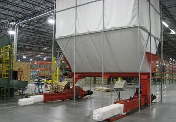 Two SK370 Screw Compactors under a Silo Solution for compacting pre-crushed EPS from product packaging