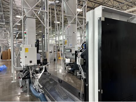 2 RUNIs SK370 for compacting EPE and XPS connected to cyclones