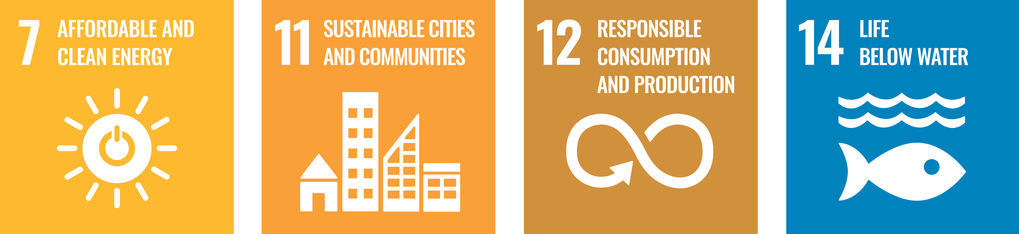 UN Goals 7, 11, 12, 14 UN Goals 7, 11, 12, 14