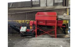RUNI Screw Compactor for Dewatering RDF With Feeding Screw for Tip Container Loading