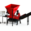 SK370 screw compactor with conical hopper for dewatering packaging