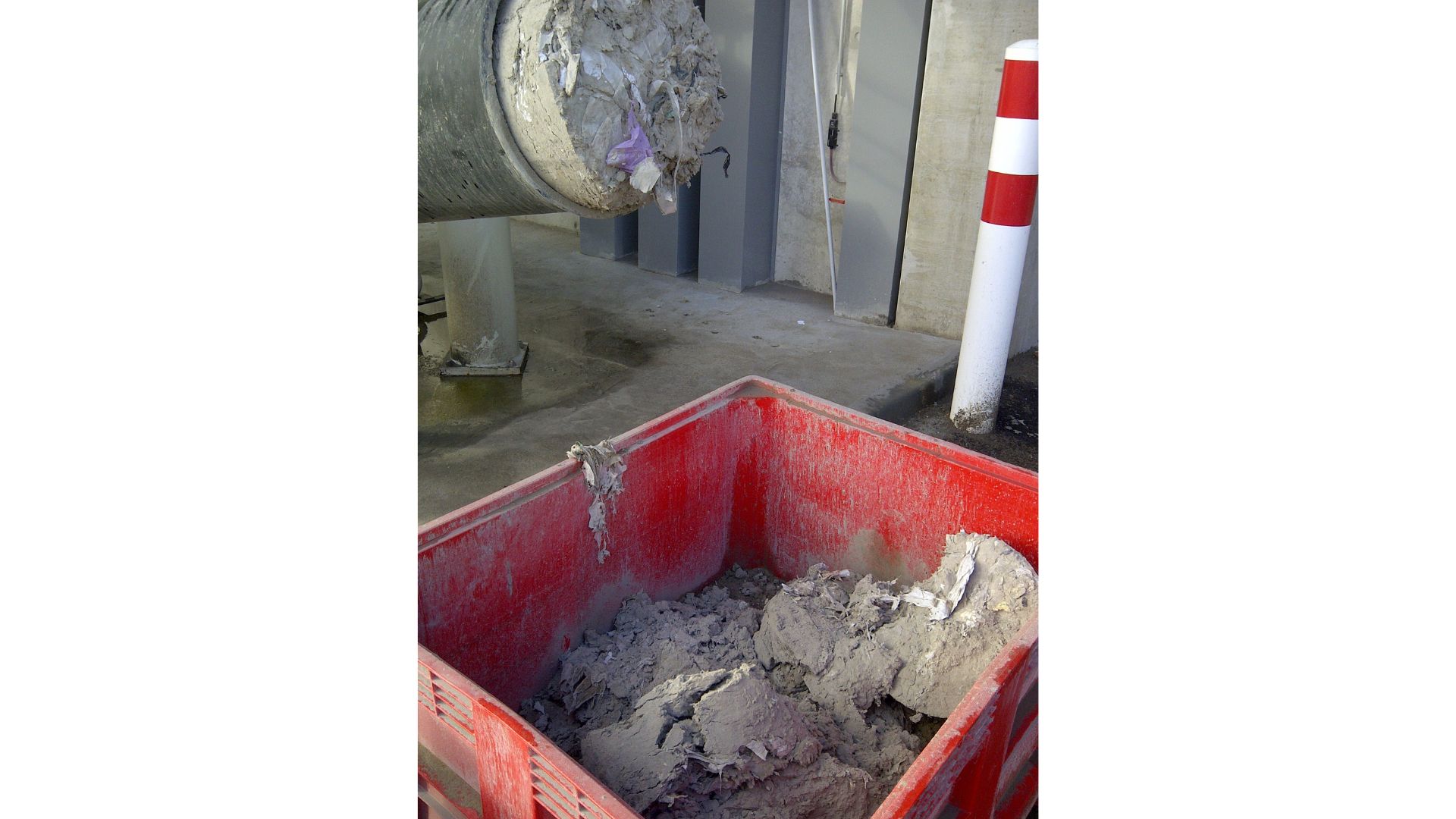 Industrial Dust Collected in Container after Compaction